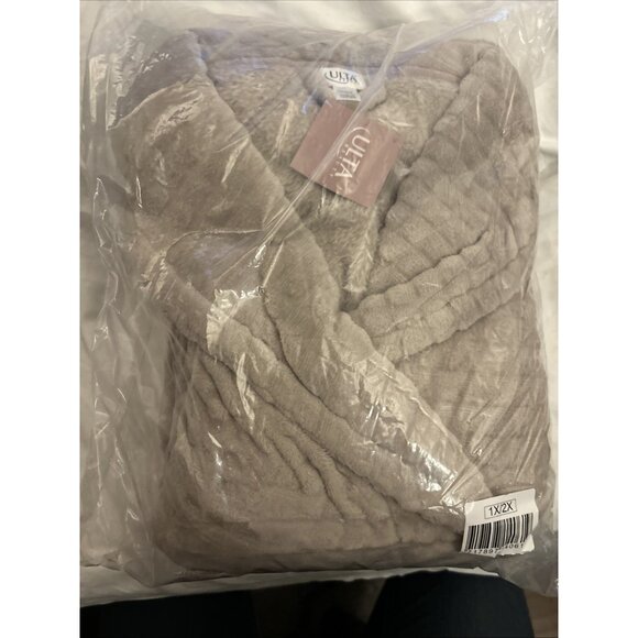 ULTA Luxury Plush Tan Beige Bath Women’s Robe Plus Size 1XL/2X  In Original Pack - Picture 2 of 9